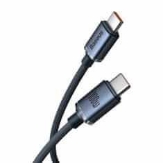 BASEUS USB kabel C-C 1,2 m 100 W PD Crystal Shine crni CAJY000601