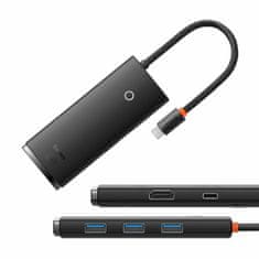 BASEUS USB 3.1 Type-C 5-u-1 4K priključna stanica crna WKQX040001