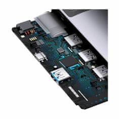 BASEUS USB hub TypeC 4xTypeA srebrni WKWG070013