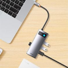 BASEUS USB hub TypeC 4xTypeA srebrni WKWG070013