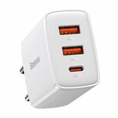 BASEUS punjač 30W USB 2xTipA TypeC QC bijeli CCXJ-E02