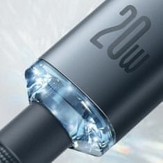 BASEUS Kabel TypeC/Lightning 2m 20W C Crystal Shine crni CAJY000301