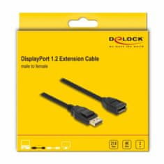 Delock DisplayPort produžni kabel 2 m 4K 60Hz crni 80002