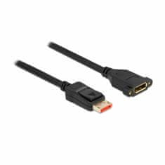 Delock DisplayPort produžni kabel 2 m 8K 60Hz crni ugrađeni 87097
