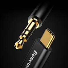 BASEUS kabel TypeC AUDIO - priključak 3,5 mm 1,2 m crni CAM01-01