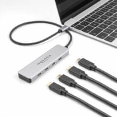 Delock hub USB 3.1 4x TypeC 10/Gbps srebrni 64231