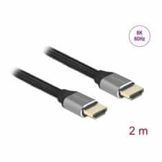 Delock HDMI kabel 8K 60Hz Ultra HD 2m sivo/crni 83996