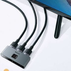 BASEUS HDMI preklopnik dvosmjerni 2x1 4K 30Hz CAHUB-BC0G