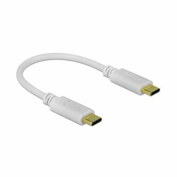 Delock USB kabel C-C 15cm 100W 5A bijeli 85357