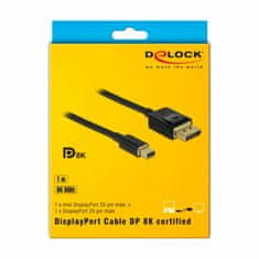 Delock kabel miniDisplayPort-DisplayPort 1m 8K 60Hz 84927