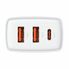 BASEUS punjač 30W USB 2xTipA TypeC QC bijeli CCXJ-E02
