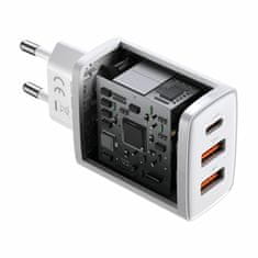 BASEUS punjač 30W USB 2xTipA TypeC QC bijeli CCXJ-E02