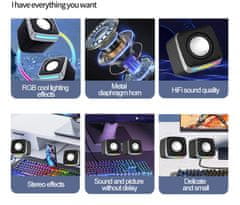 Esperanza RGB LED rainbow 2.0 računalni USB zvučnici