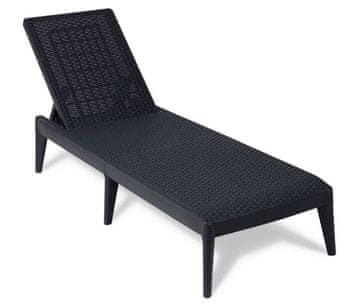 TOOMAX plastična ležaljka NUMANA, grafitna boja