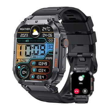 Cool Mango robustan pametni sat za teren s kompasom, visinomjerom i Bluetooth pozivima - Strongwatch