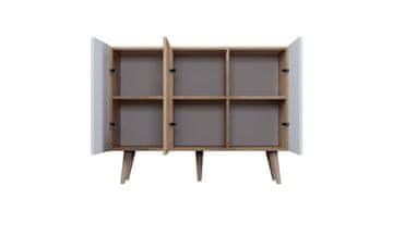 Furnitura KOMODA TORONTO - HRAST/BIJELA