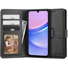Tech-protect Wallet preklopna maska za Samsung Galaxy A15 4G / 5G, crno