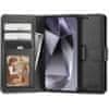 Tech-protect Wallet preklopna maska za Samsung Galaxy S24 Ultra, crno