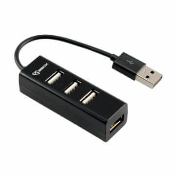 S-box USB hub 4xA H-204 crni