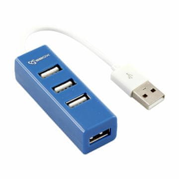 S-box USB hub 4xA H-204BL plavi