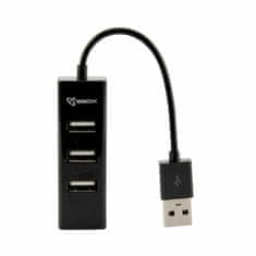 S-box USB hub 4xA H-204 crni