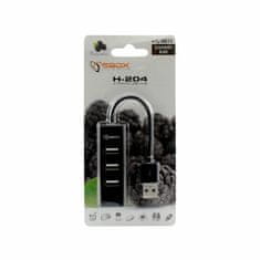 S-box USB hub 4xA H-204 crni