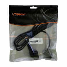 S-box Kabel za napajanje 220V EURO 2m - kutni crni