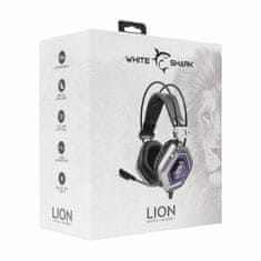 White Shark slušalice + mikrofon srebrno/crne gaming GH-1841 LION