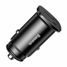 BASEUS Auto punjač 12V 24V 30W PD QC TipA TipC crni CCALL-AS01