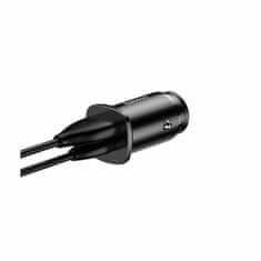 BASEUS Auto punjač 12V 24V 30W PD QC TipA TipC crni CCALL-AS01