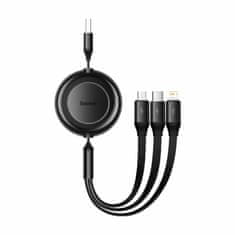 BASEUS USB kabel za punjenje 3u1 Lightning/TypeC/Micro 3.5A 1.1m crni CAMJ010001