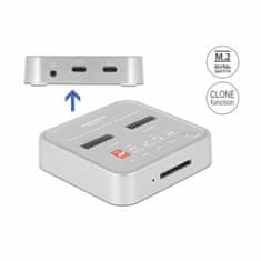 Delock USB 3.2 Type-C na M.2 NVMe PCIe+SATA 64138 čitač i kopiranje diskova