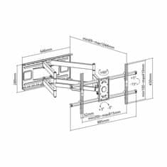 S-box Zidni nosač za TV PLB-4986 crni