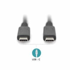 Digitus USB 4.0 C-C kabel 8K 60Hz 240W 1m crni AK-300343-008-S