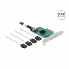 Delock kartica PCIe 4x SATA 6Gbs RAID HyperDuo + niskoprofilna 89051