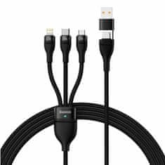 BASEUS USB kabel TypeC/TypeA 2v3 Lightning /TypeC/Micro 100W 1,2 m crni CASS030101