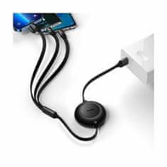 BASEUS USB kabel za punjenje 3u1 Lightning/TypeC/Micro 3.5A 1.1m crni CAMJ010001
