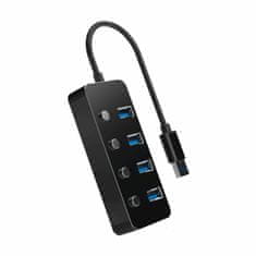 Gembird USB 3.1 4xA hub s prekidačima UHB-U3P4P-01
