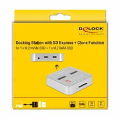 Delock USB 3.2 Type-C na M.2 NVMe PCIe+SATA 64138 čitač i kopiranje diskova