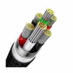 BASEUS USB kabel za punjenje 3u1 Lightning/ TypeC/Micro 100W PD crni 1,2 m CASS030001