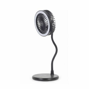 Gembird LED stolna lampa s ventilatorom i bežičnim punjačem