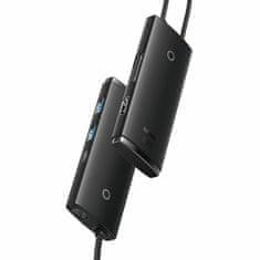 BASEUS USB 3.2 Type-C 6-u-1 4K priključna stanica crna WKQX050001