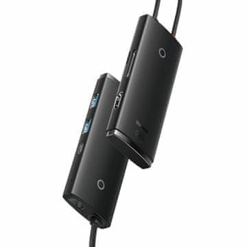 BASEUS USB 3.2 Type-C 6-u-1 4K priključna stanica crna WKQX050001