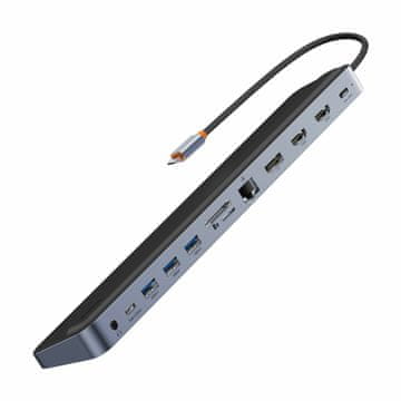 BASEUS USB 3.2 Type-C 12-u-1 priključna stanica siva WKSX030213