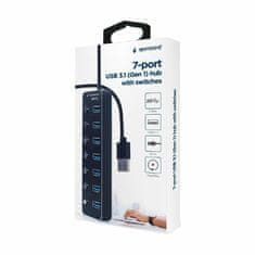 Gembird USB 3.1 7xA hub s prekidačima UHB-U3P7P-01