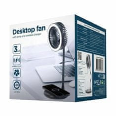 Gembird LED stolna lampa s ventilatorom i bežičnim punjačem