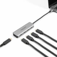 Delock hub USB 3.1 5x TypeC 5/Gbps srebrni 64238