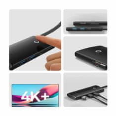BASEUS USB 3.2 Type-C 6-u-1 4K priključna stanica crna WKQX050001