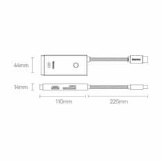 BASEUS USB 3.2 Type-C 6-u-1 4K priključna stanica crna WKQX050001