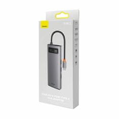 BASEUS USB 3.2 Type-C 9-u-1 4K priključna stanica siva WKWG060013